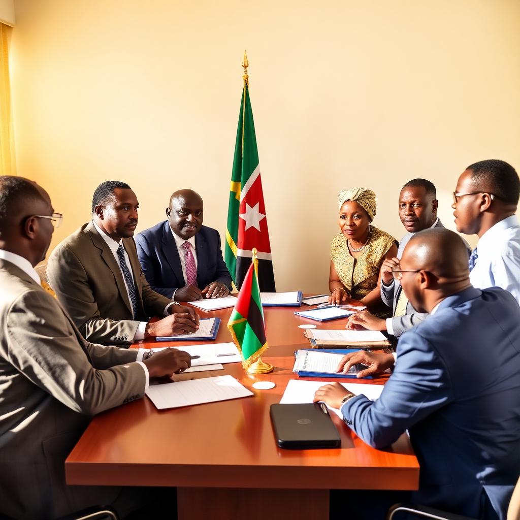 Ministry of Health and coalition leaders in a coordination meeting around a conference table